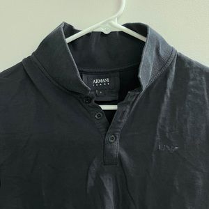 Men’s Armani Jeans regular fit navy blue polo shirt